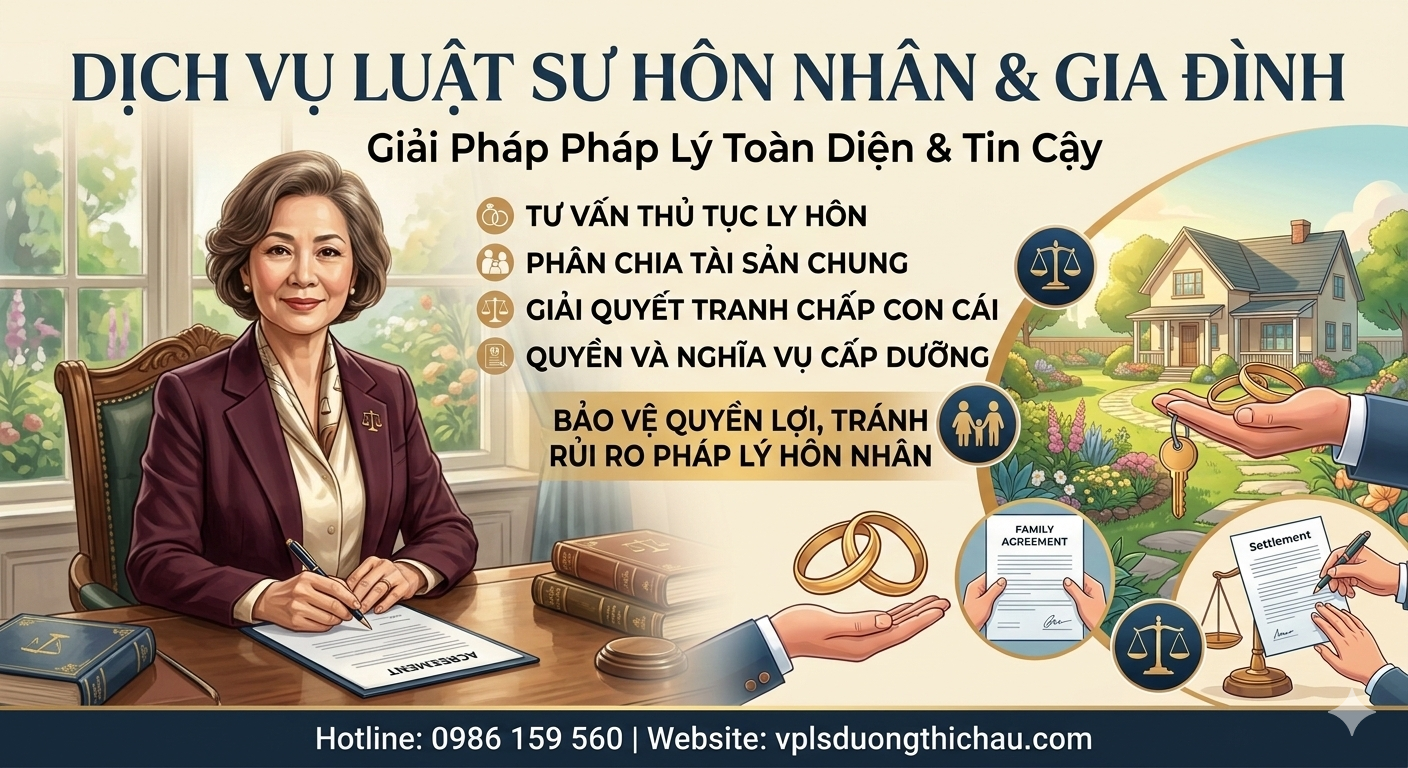 Luật sư Hôn nhân & Gia đình | Tư vấn ly hôn, nuôi con, cấp dưỡng, chia tài sản