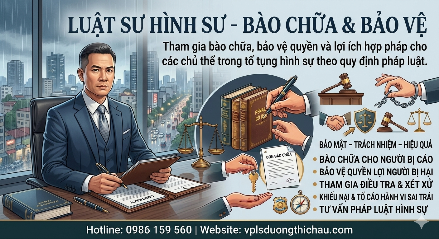 Luật sư Hình sự | Tham gia bào chữa, bảo vệ quyền và lợi ích hợp pháp trong tố tụng