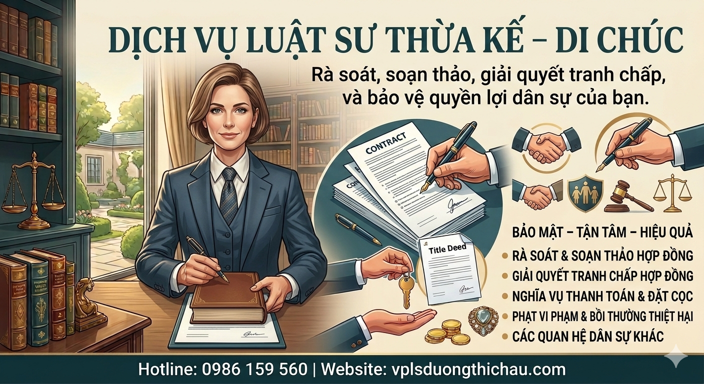 Luật sư Dân sự – Hợp đồng | Rà soát hợp đồng, tranh chấp, đặt cọc, bồi thường