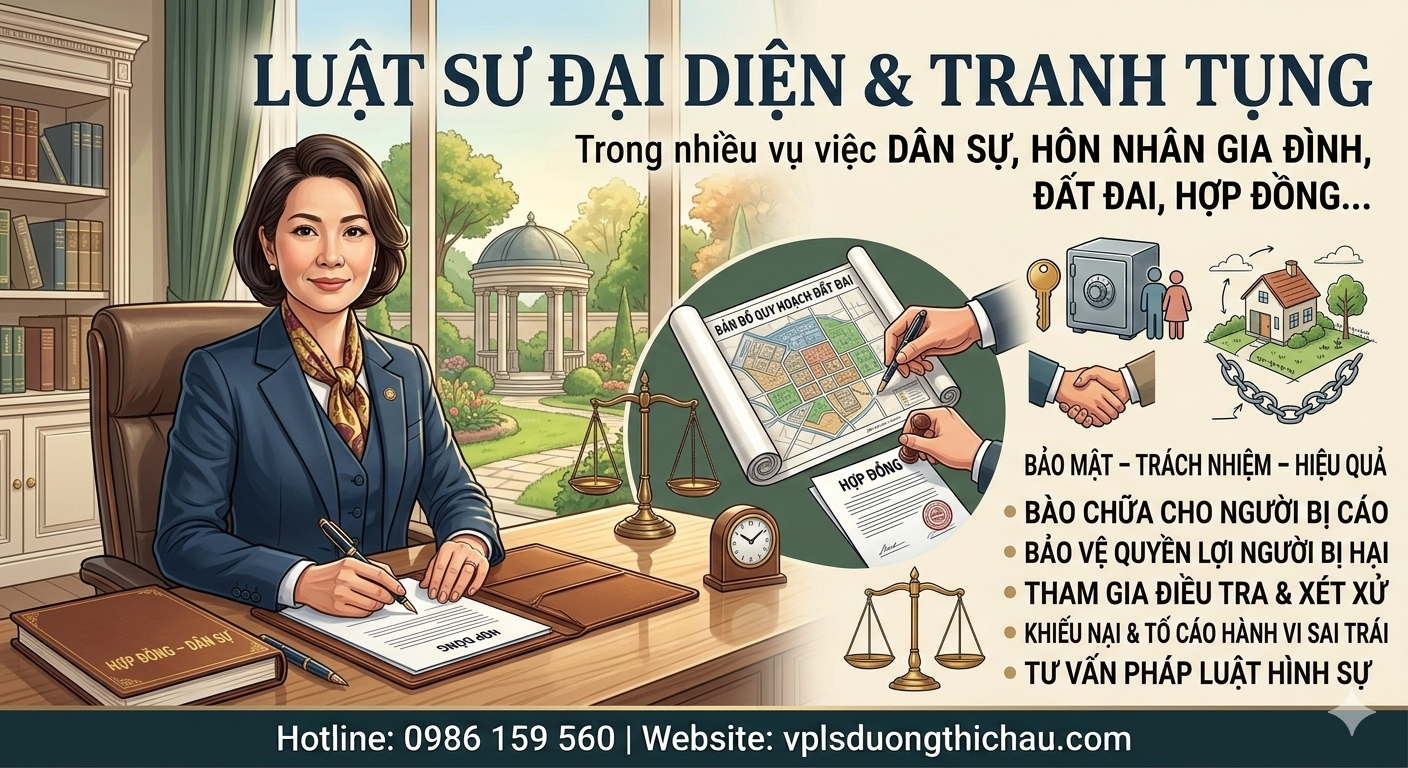 Đại diện & Tranh tụng | Luật sư đại diện theo ủy quyền, thương lượng – hòa giải, tham gia tố tụng